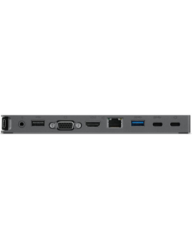 Lenovo USB-C Mini Dock (Max 1 display, Max resolution: 4K/60 Hz, Supports: 1x4K/60Hz, 1xEthernet LAN (RJ-45), 1xHDMI 2.0, 1xVGA 