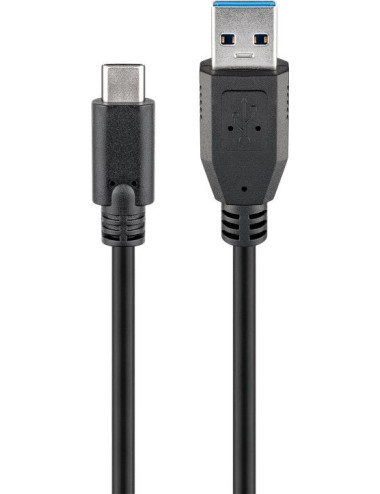 Goobay 71221 USB-C to USB A 3.0 cable, black, 2m