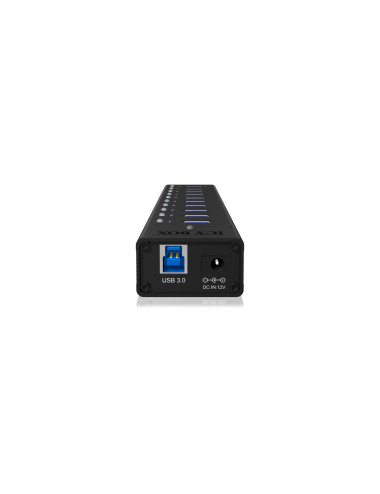 Raidsonic 10 port USB 3.0 Hub Icy Box IB-AC6110 Black
