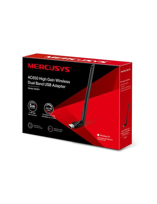 Mercusys AC650 High Gain Wireless Dual Band USB Adapter MU6H