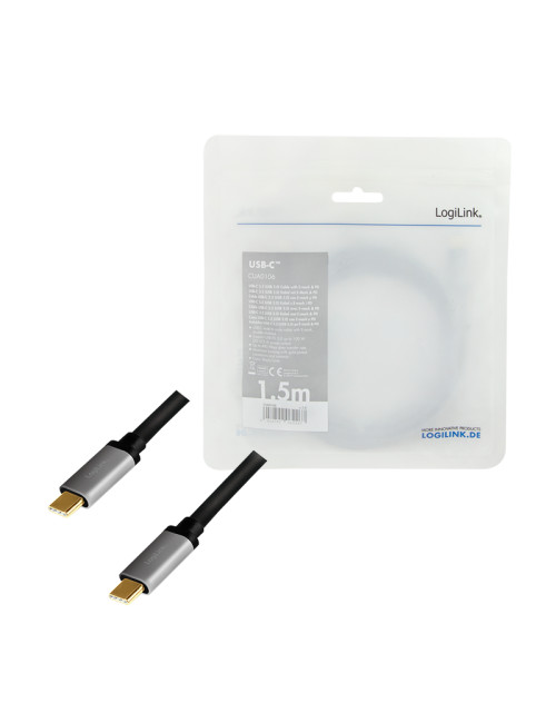 Logilink CUA0106 USB 2.0 Type-C cable USB 2.0 Type-C, This cable is ideal for connecting your external USB-C devices to your PC 