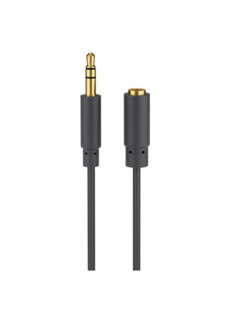 Goobay Headphone and audio AUX extension cable 3.5 mm 3-pin slim 97122