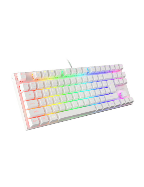 Genesis THOR 303 TKL Gaming keyboard, RGB LED light, US, White, Wired, Brown Switch