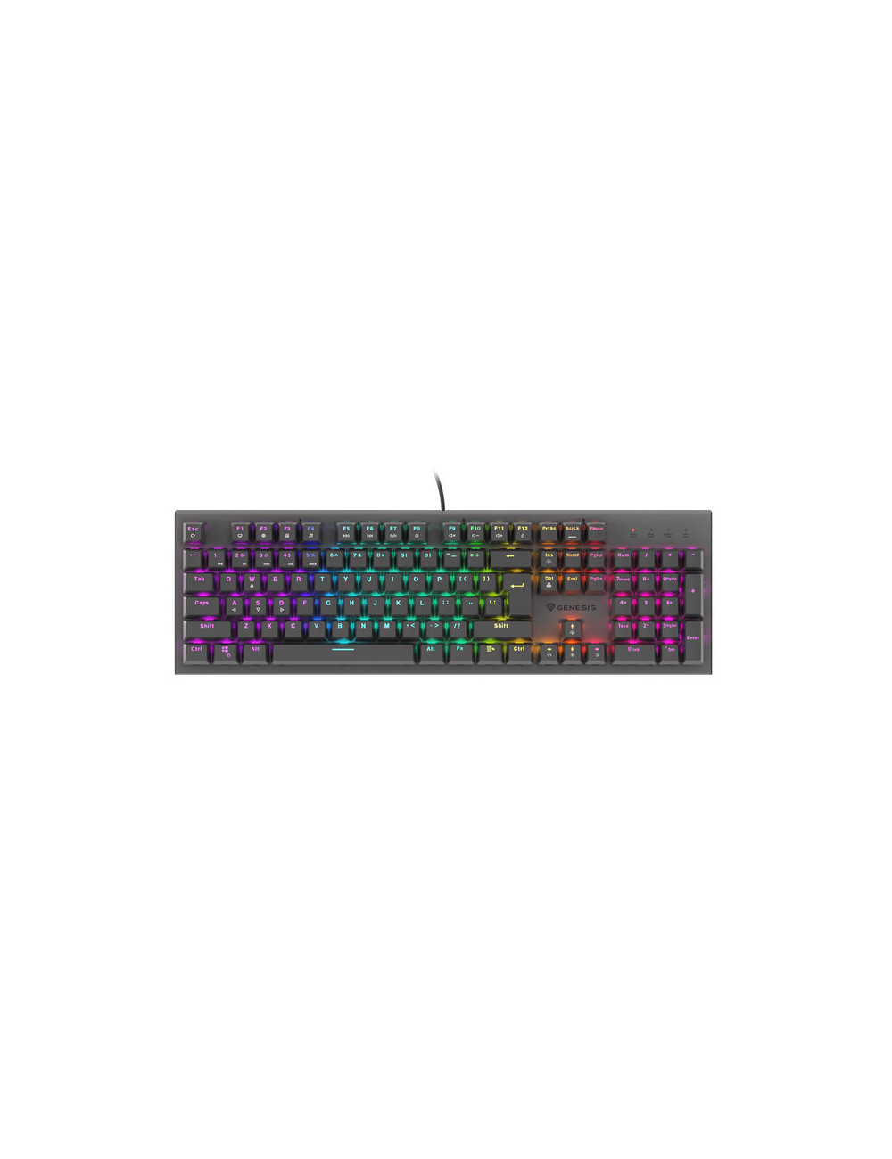 Genesis THOR 303, Mechanical Gaming Keyboard, RGB LED light, US, Black, Wired, USB Type-A